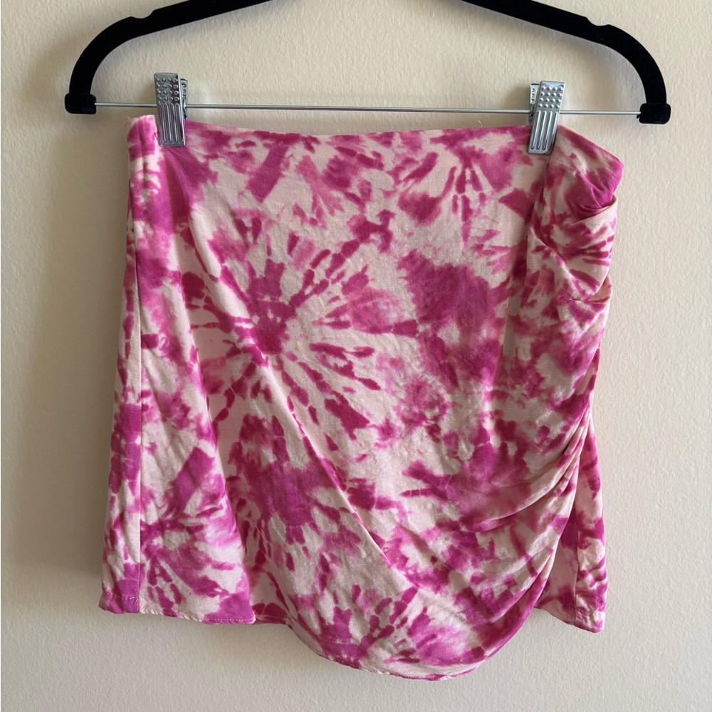 Zara Pink and White Tie-Dye skort